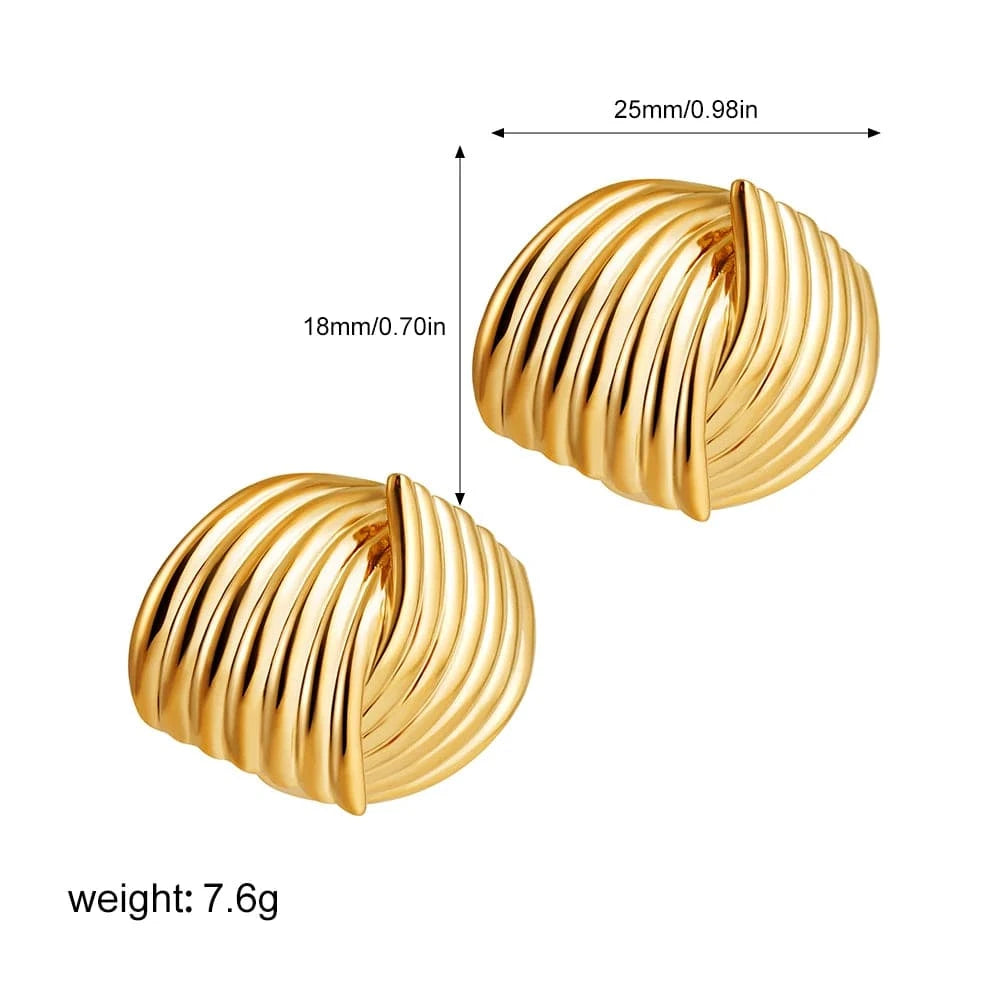 Stainless Steel Gold Earrings