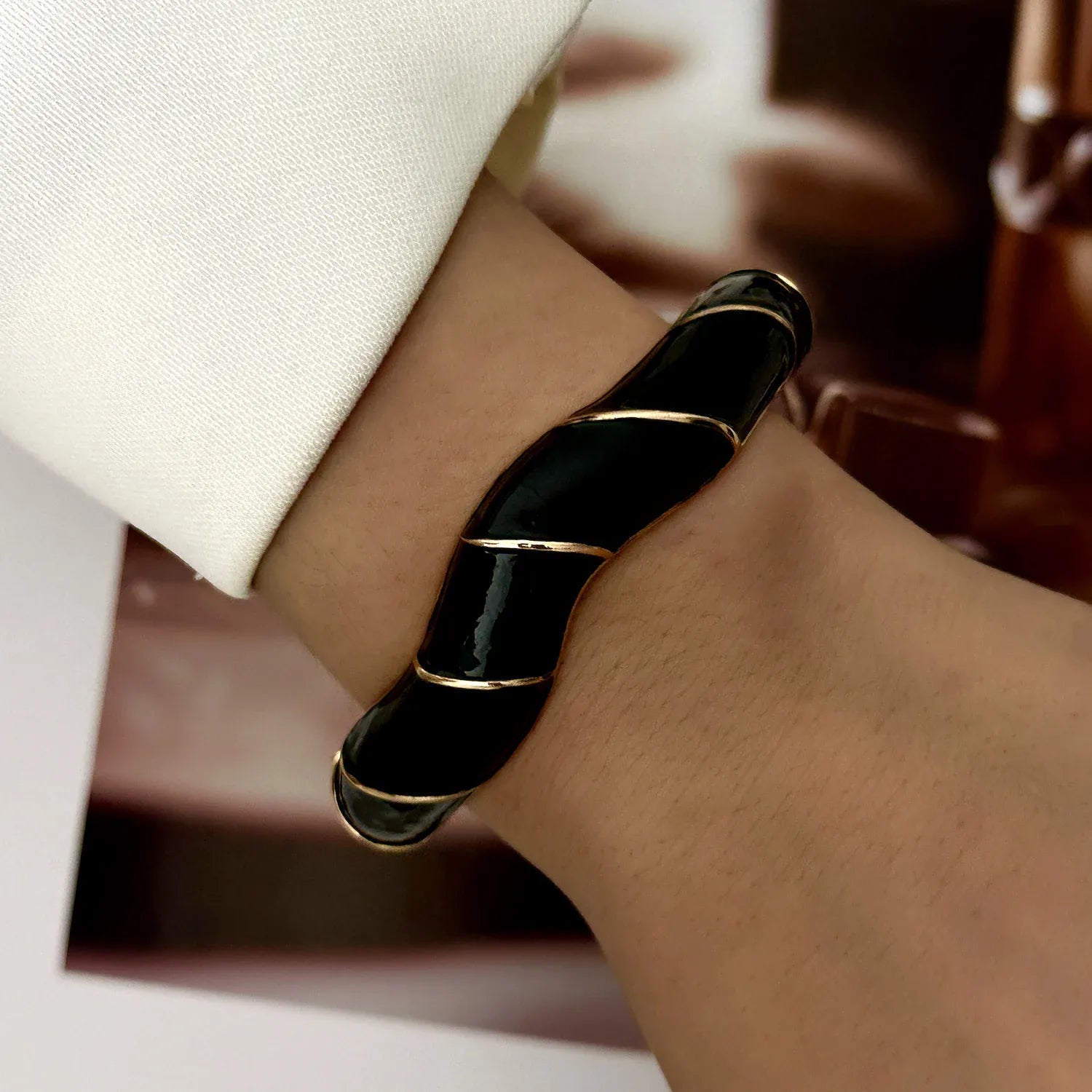 Bracelet Jonc Noir