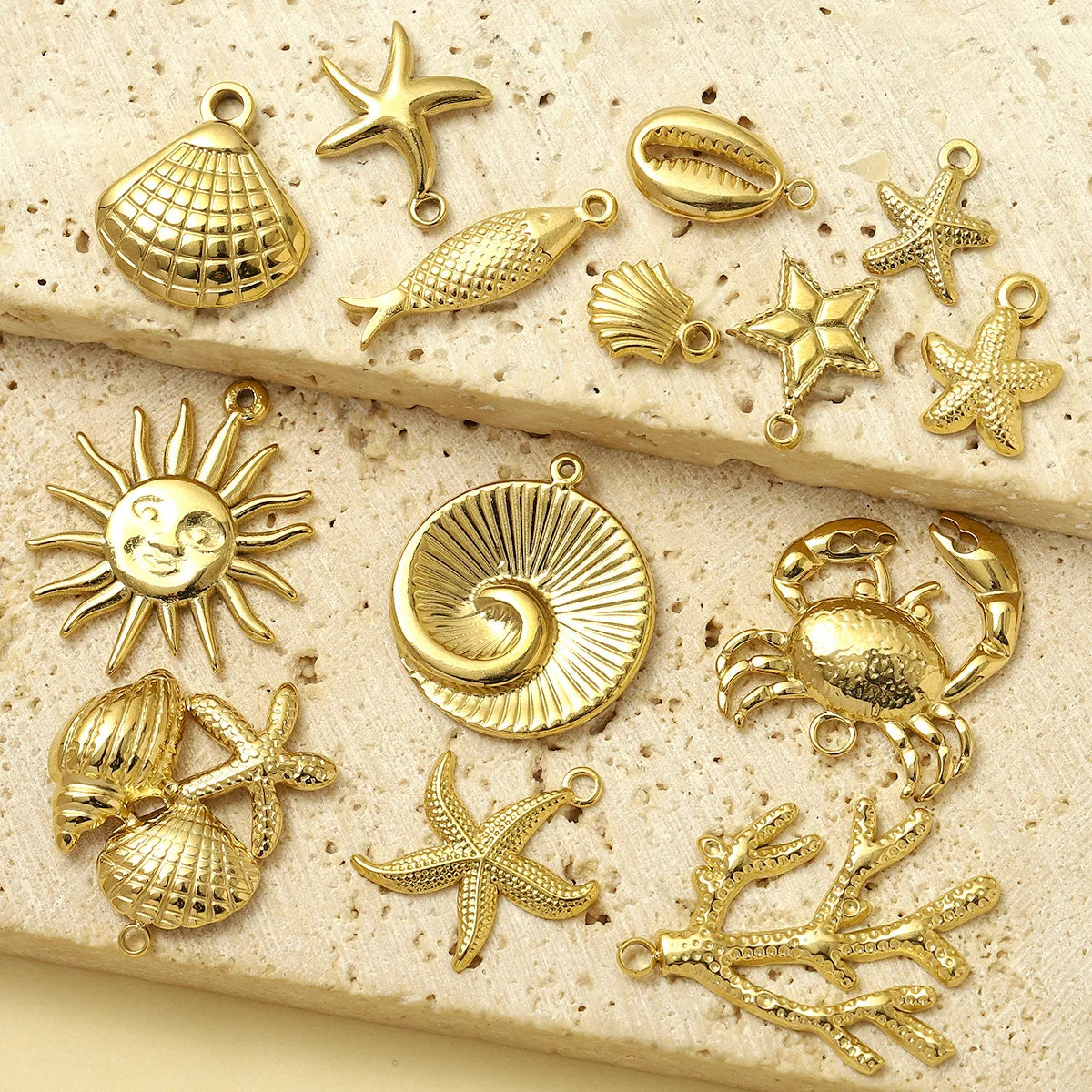 Stainless Steel Gold Charms