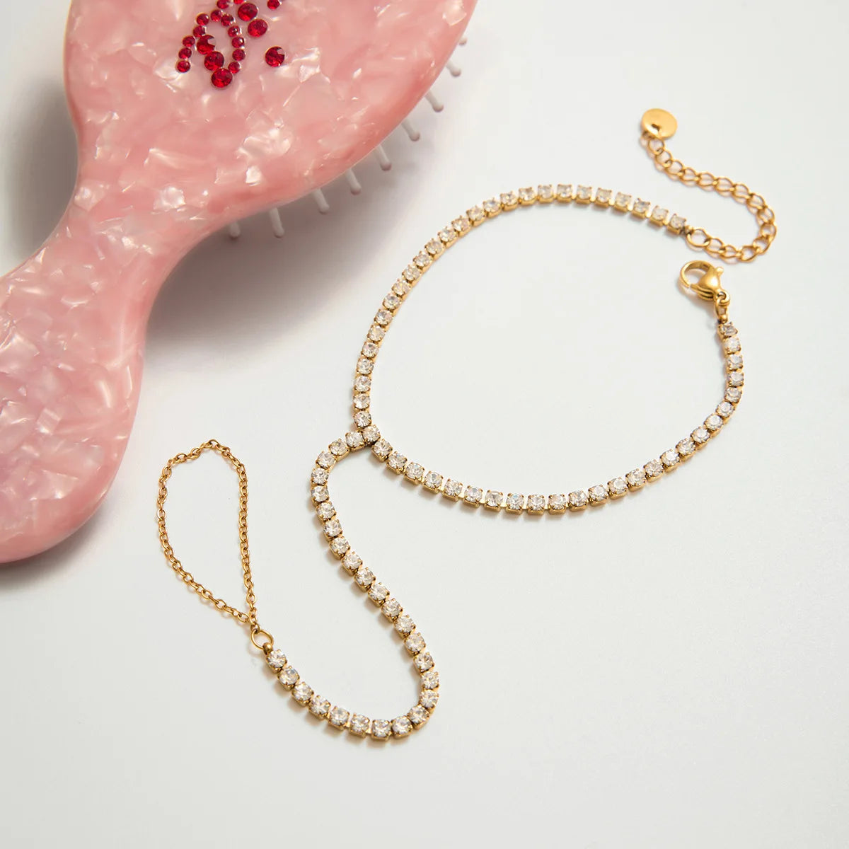 Rhinestone Hand Bracelet