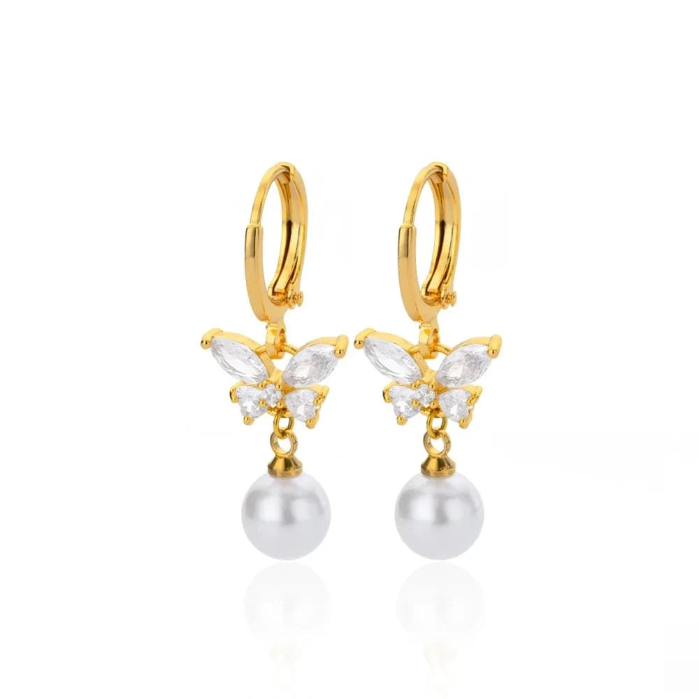 Dangling Pearl Earrings