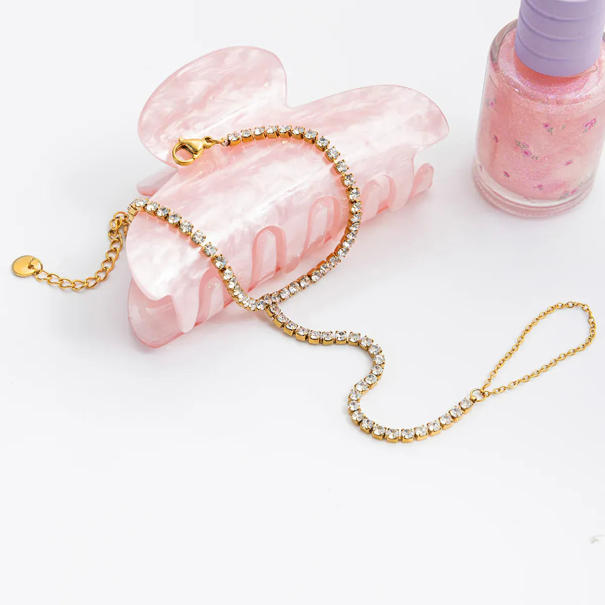 Rhinestone Hand Bracelet