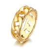 Bague Acier Inoxydable Homme Or