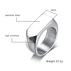 Bague Acier Inoxydable Homme Or