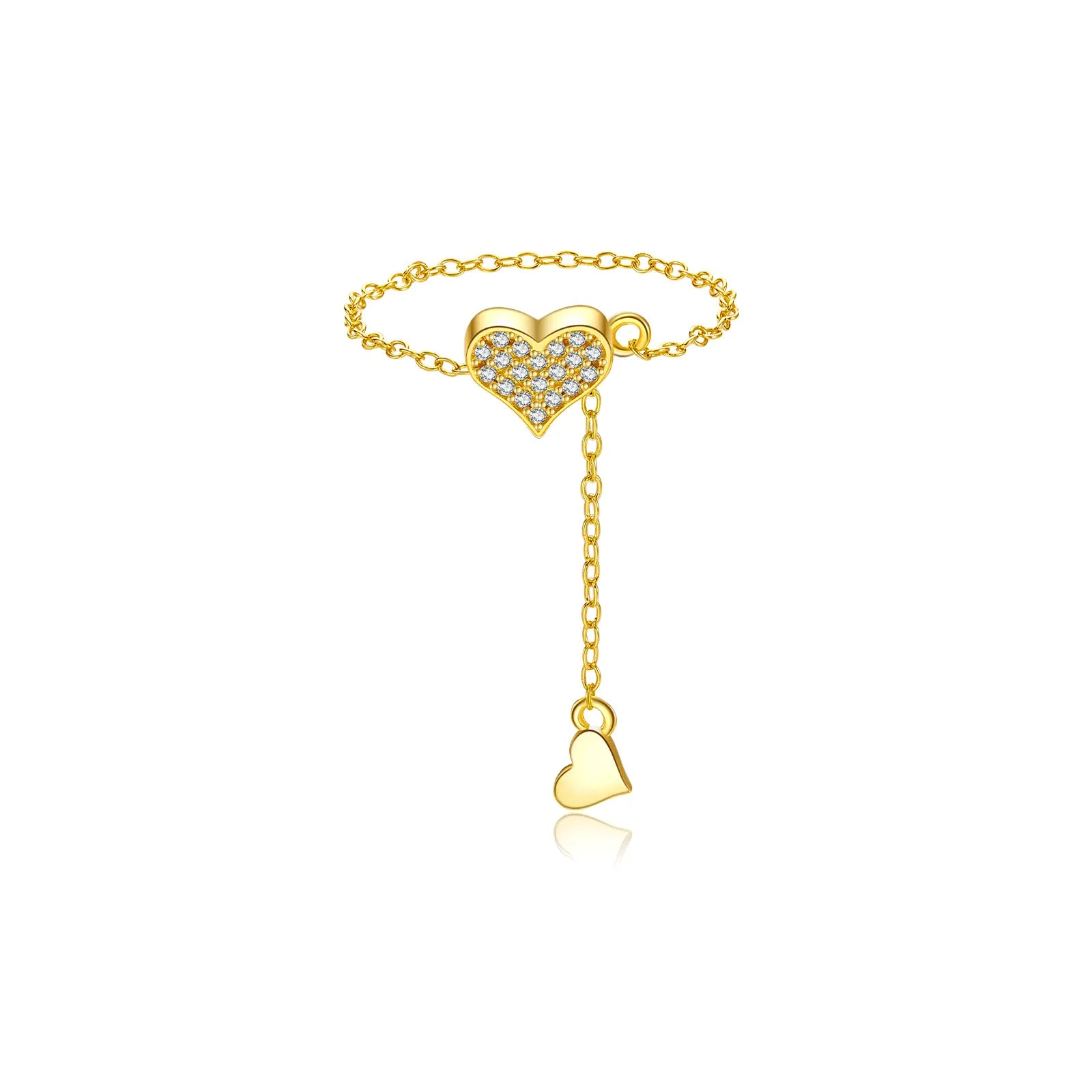 Bague Ajustable Argent Coeur