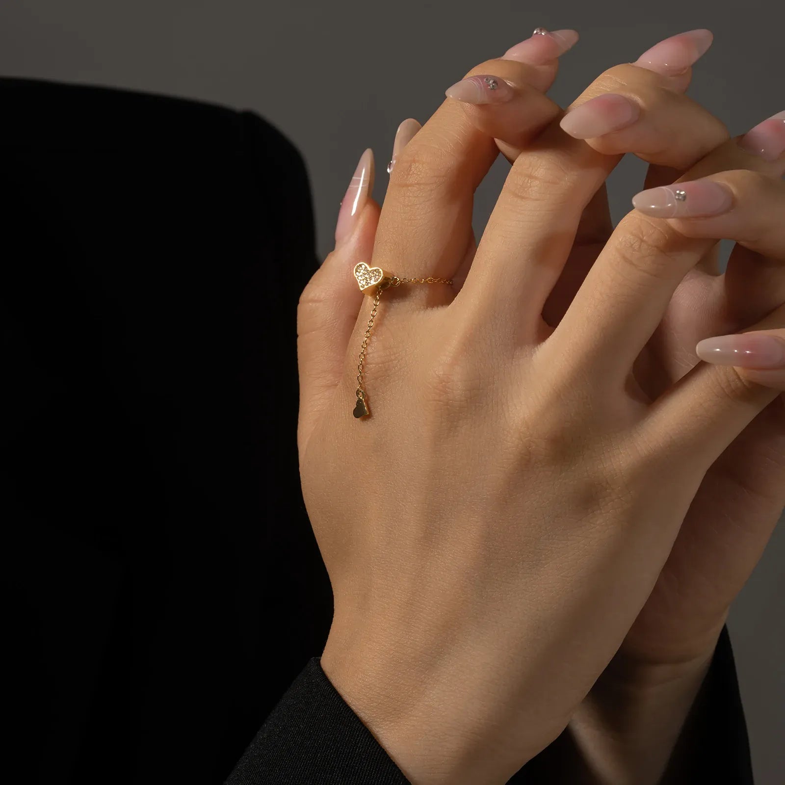 Bague Ajustable Argent Coeur