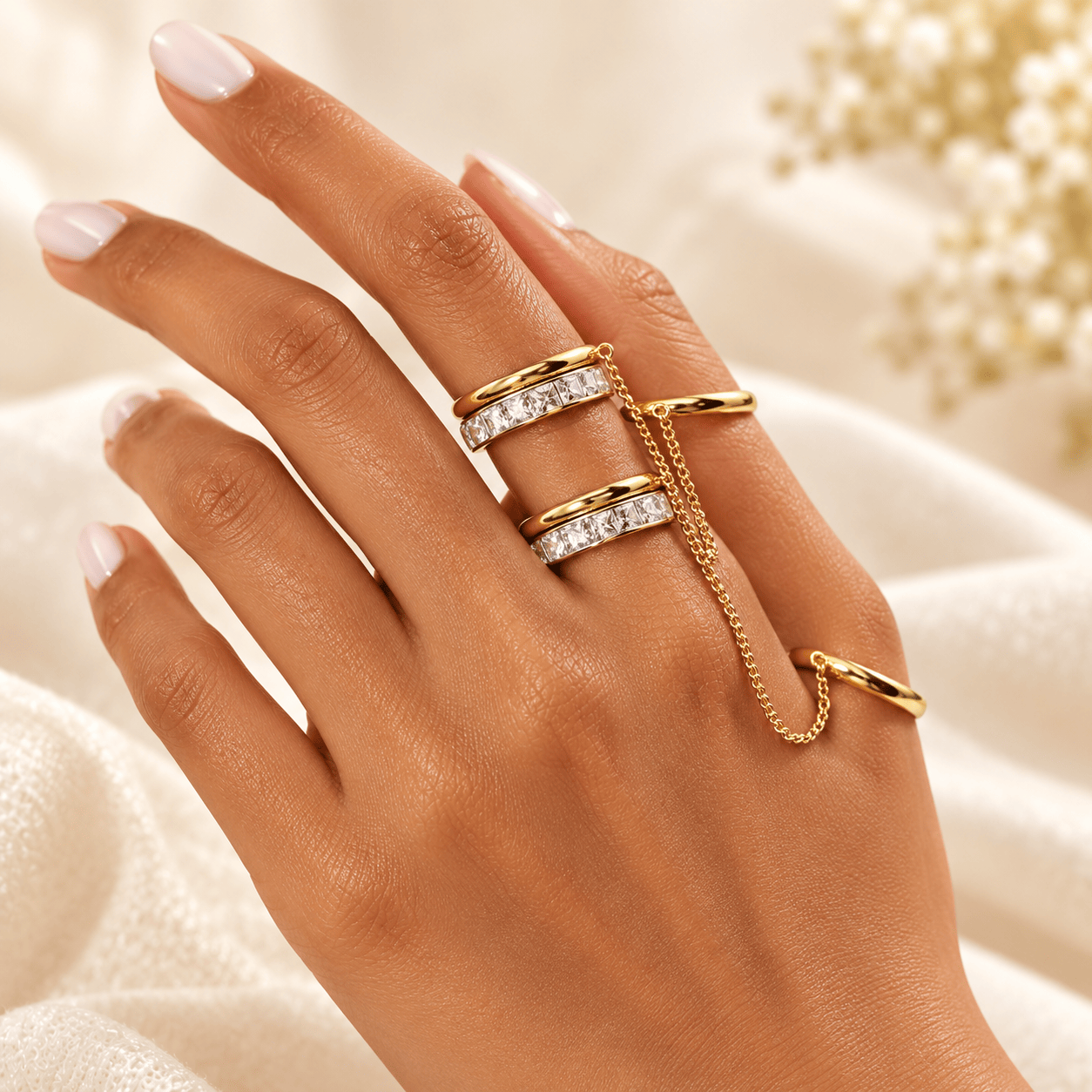 Bague Anneau Chaine