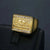 Bague Carré Homme Or Strass
