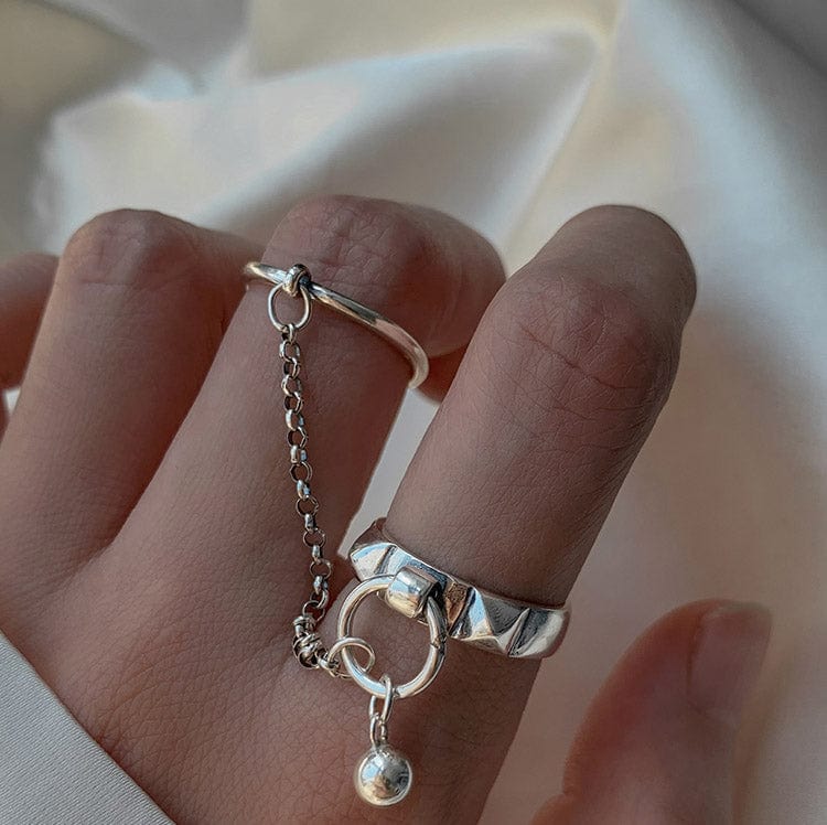 Bague Chaine Double Doigt