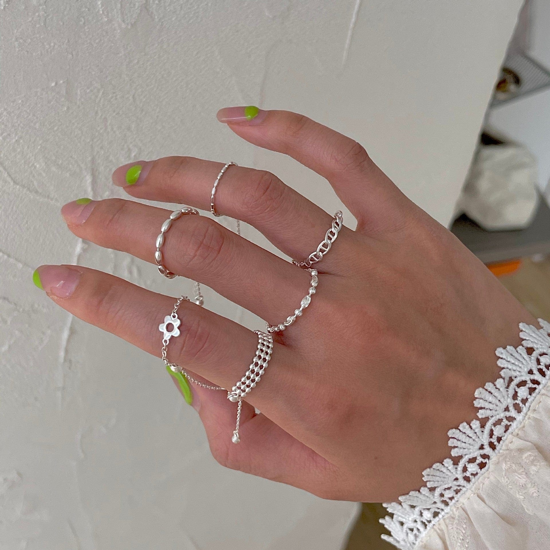 Accessory Rings Chain Adjustable Chain Rings | Chain Jewelry - Chaîne Bijoux