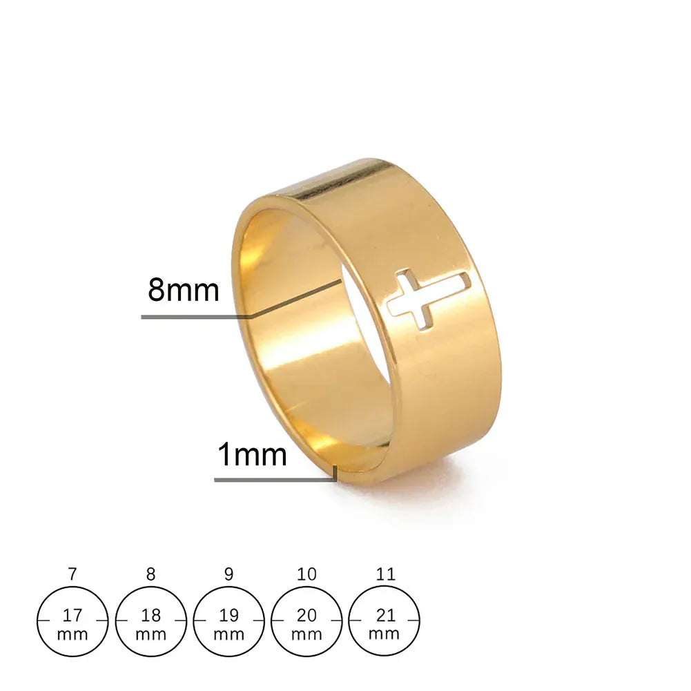 Bague Croix Homme Argent