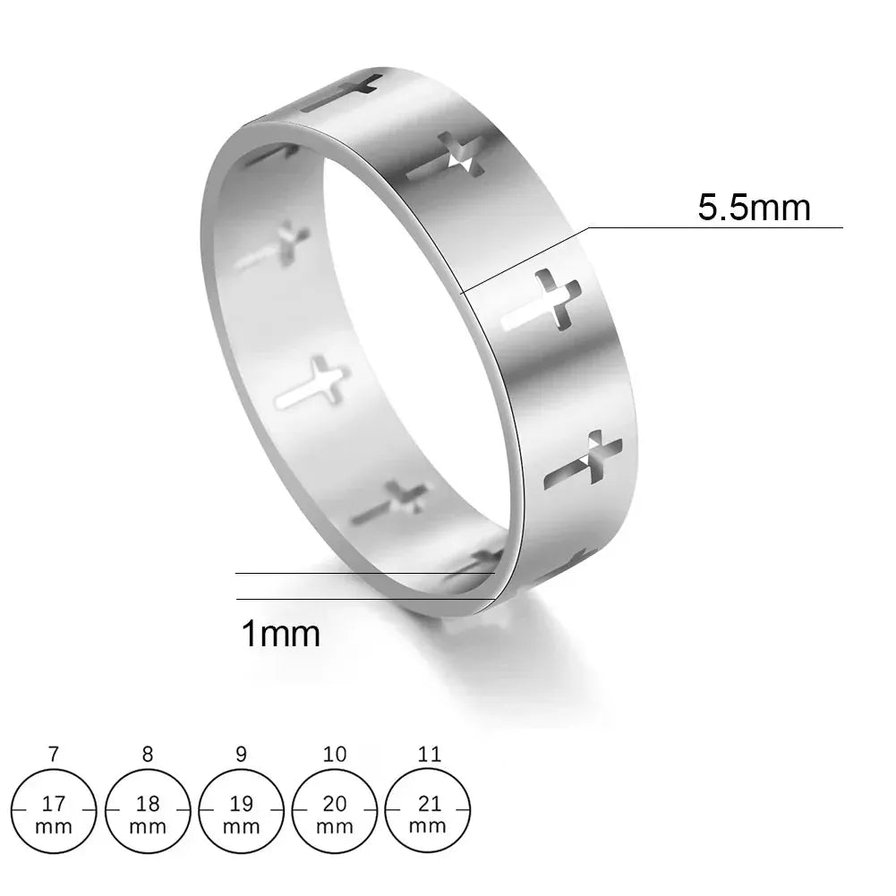 Bague Croix Homme Argent