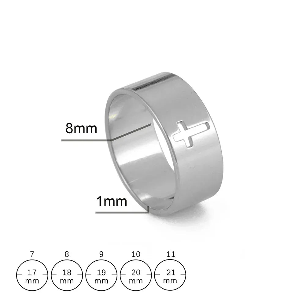 Bague Croix Homme Argent