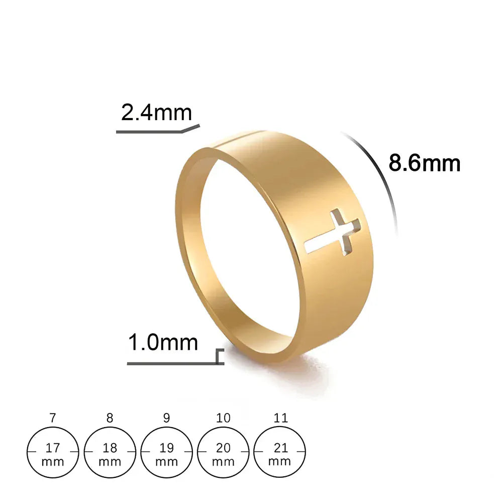 Bague Croix Homme Argent