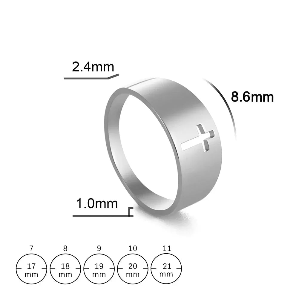 Bague Croix Homme Argent