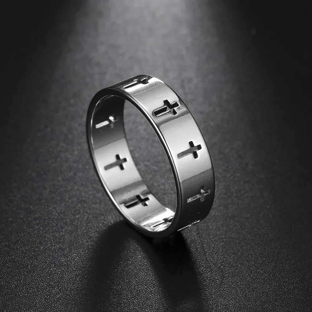 Bague Croix Homme Argent
