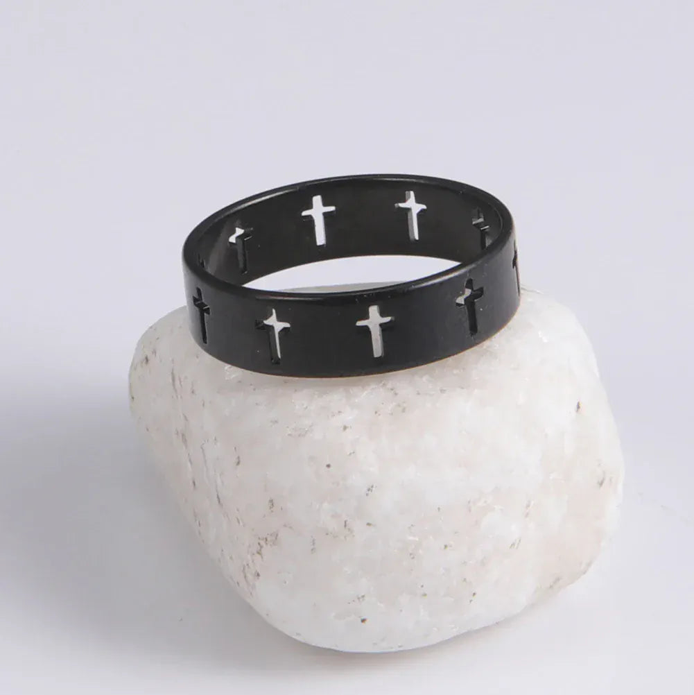 Bague Croix Homme Argent