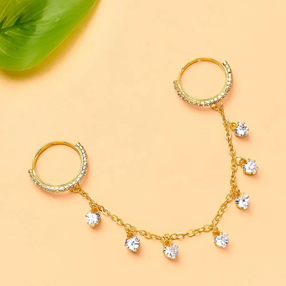 Bague Double Chaine Strass