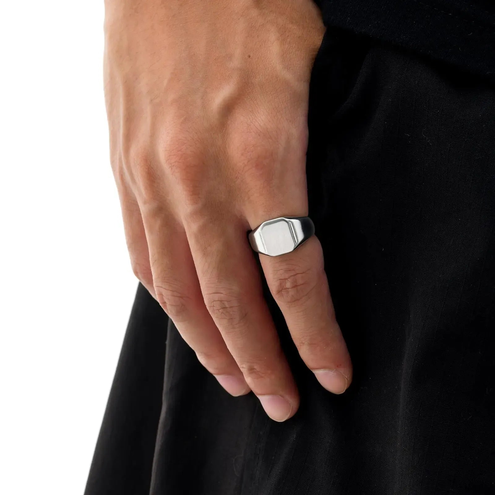 Bague en Acier Inoxydable Homme