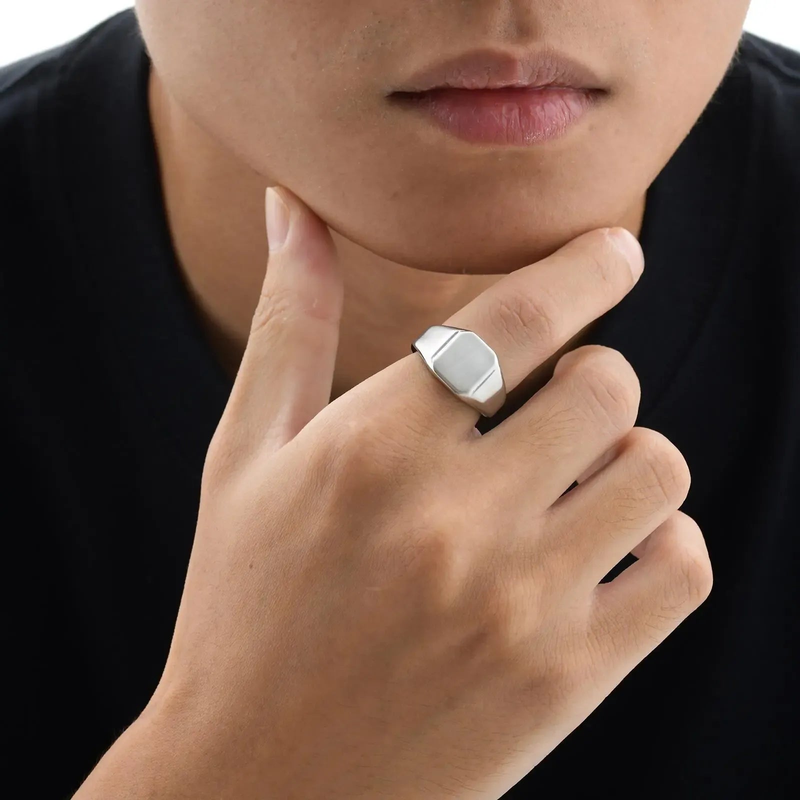 Bague en Acier Inoxydable Homme
