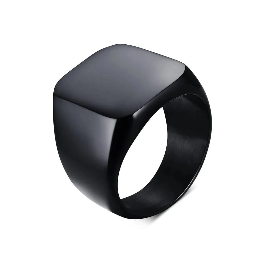 Bague Homme Acier Inoxydable Or
