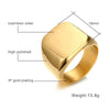 Bague Homme Doré