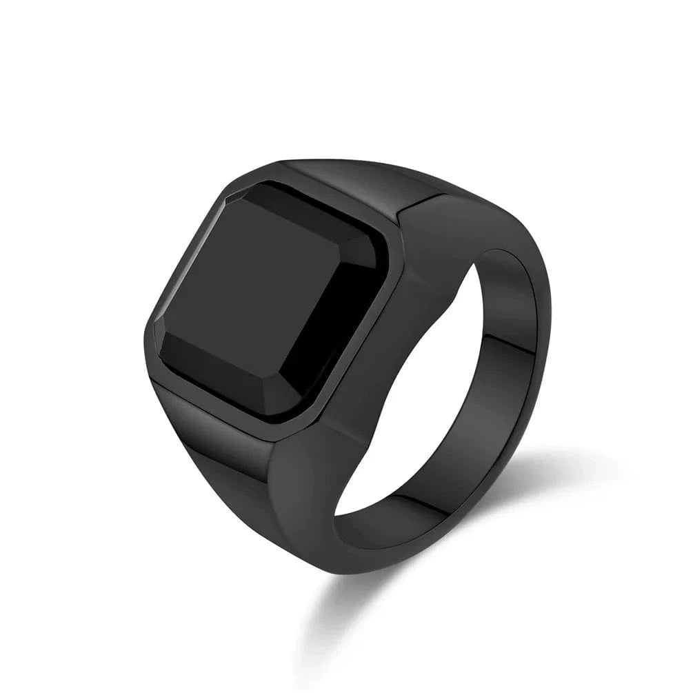 Bague Homme Pierre Noire