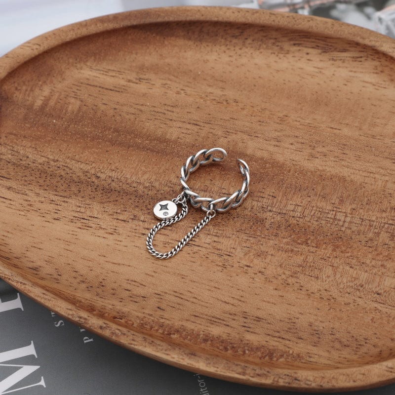 Bague Maillon Chaine Argent