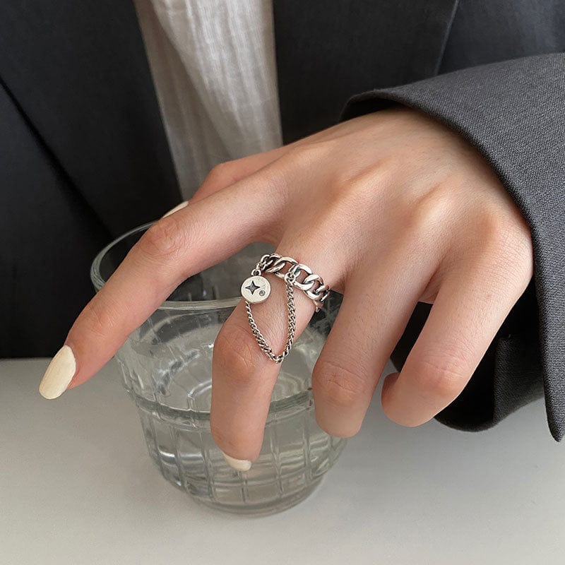 Bague Maillon Chaine Argent