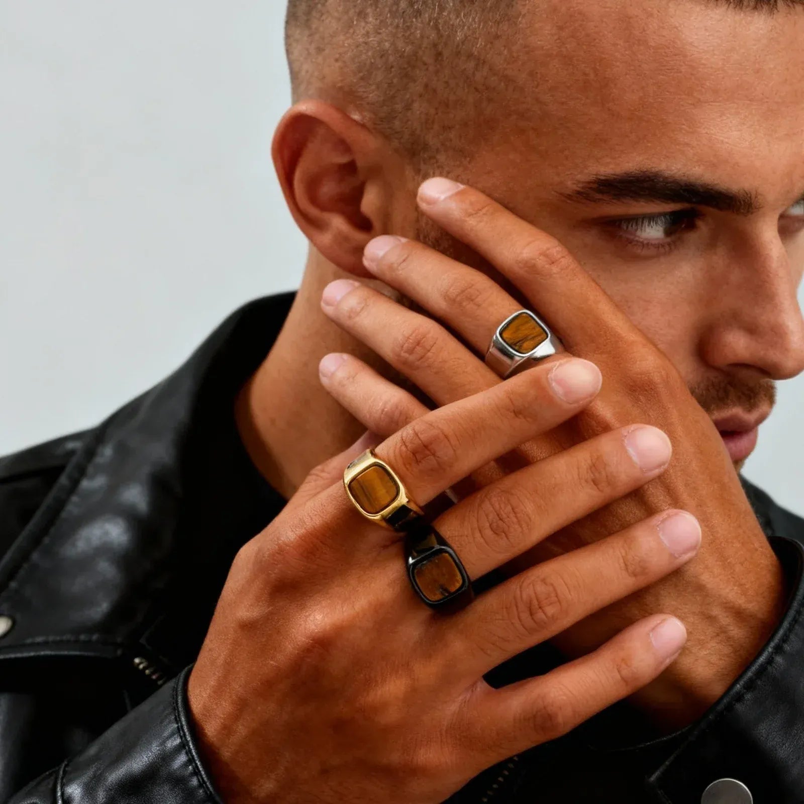 Bague Oeil de Tigre Homme