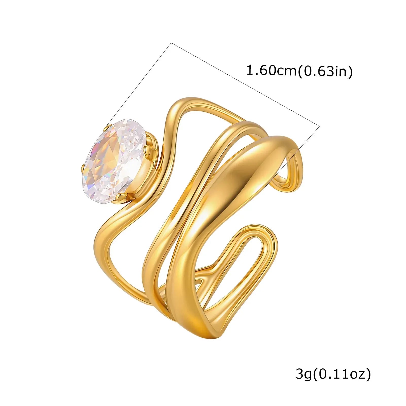 Bague Organique Or