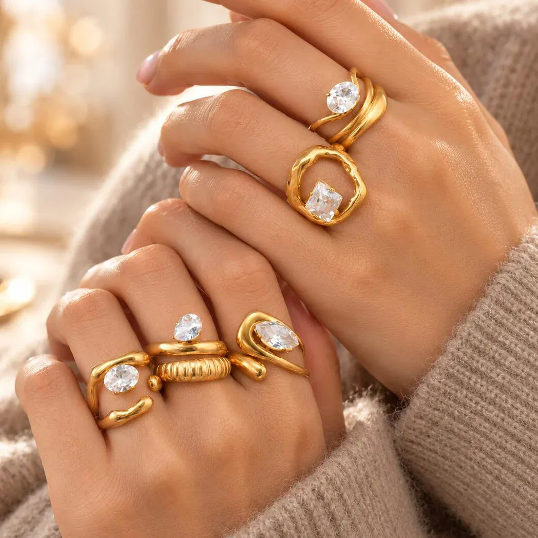 Bague Organique Or