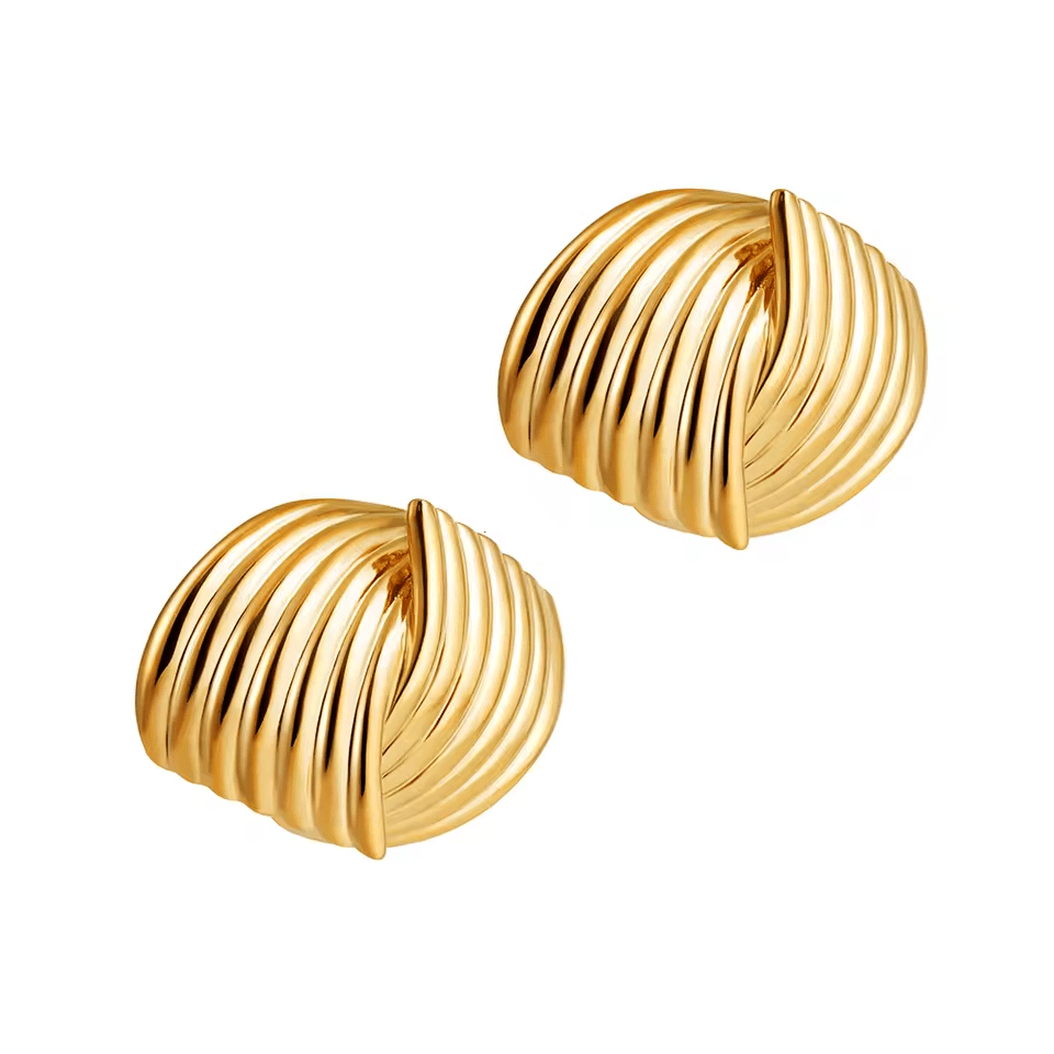 Boucle d'Oreille Acier Inoxydable Or