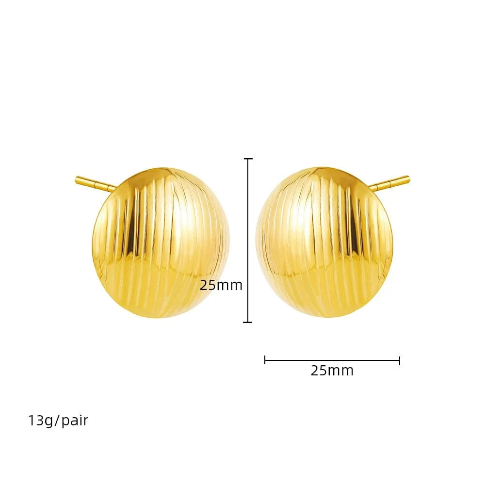 Boucle d'Oreille Acier Inoxydable Or