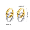 Boucle d&#39;Oreille Acier Inoxydable Or