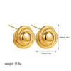 Boucle d&#39;Oreille Acier Inoxydable Or