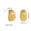Boucle d&#39;Oreille Acier Inoxydable Or