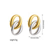 Boucle d&#39;Oreille Acier Inoxydable Or