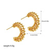 Boucle d&#39;Oreille Acier Inoxydable Or