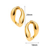 Boucle d&#39;Oreille Acier Inoxydable Or