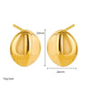 Boucle d&#39;Oreille Acier Inoxydable Or