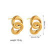 Boucle d&#39;Oreille Acier Inoxydable Or