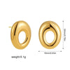 Boucle d&#39;Oreille Acier Inoxydable Or