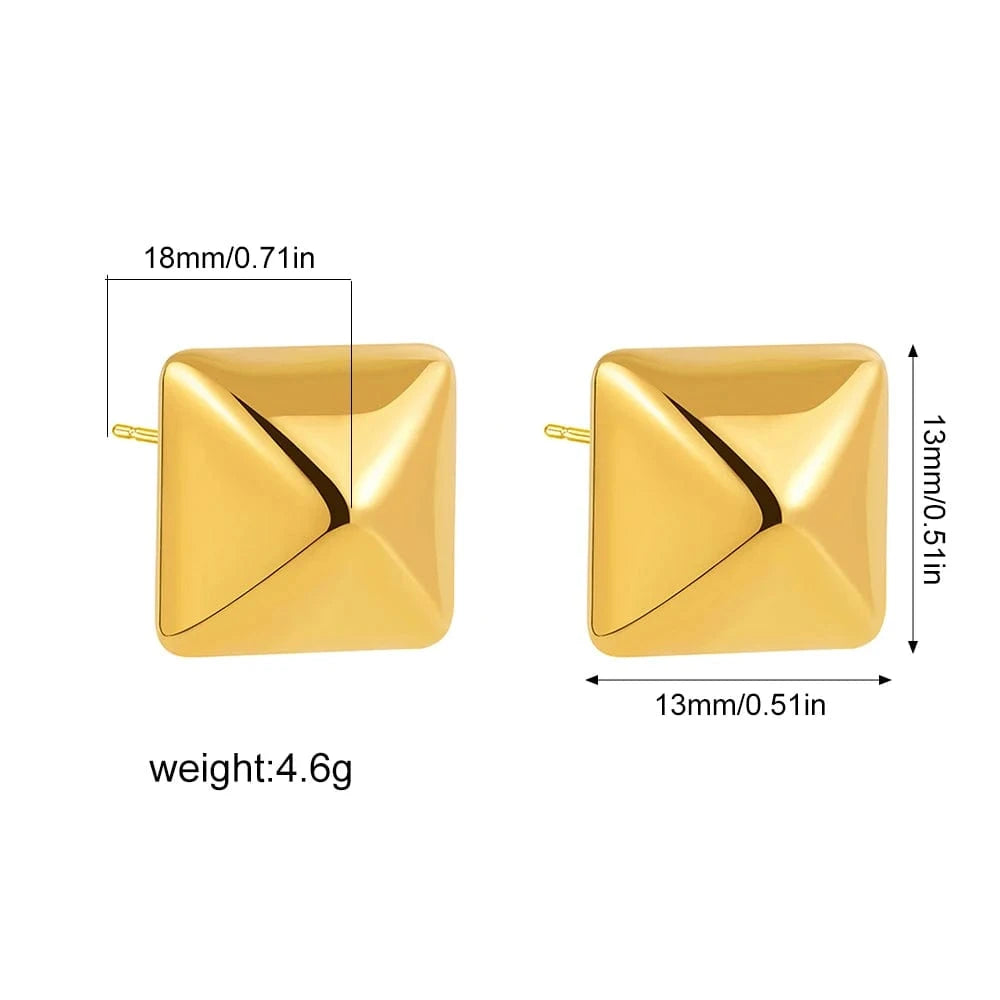 Boucle d&#39;Oreille Acier Inoxydable Or