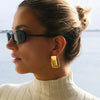 Boucle d&#39;Oreille Acier Inoxydable Or