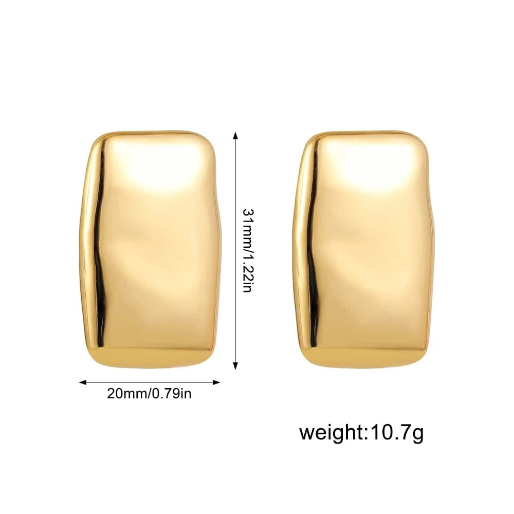 Boucle d&#39;Oreille Acier Inoxydable Or