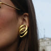 Boucle d&#39;Oreille Acier Inoxydable Or