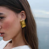 Boucle d&#39;Oreille Acier Inoxydable Or