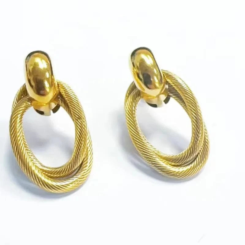 Boucle d&#39;Oreille Acier Inoxydable Pendante