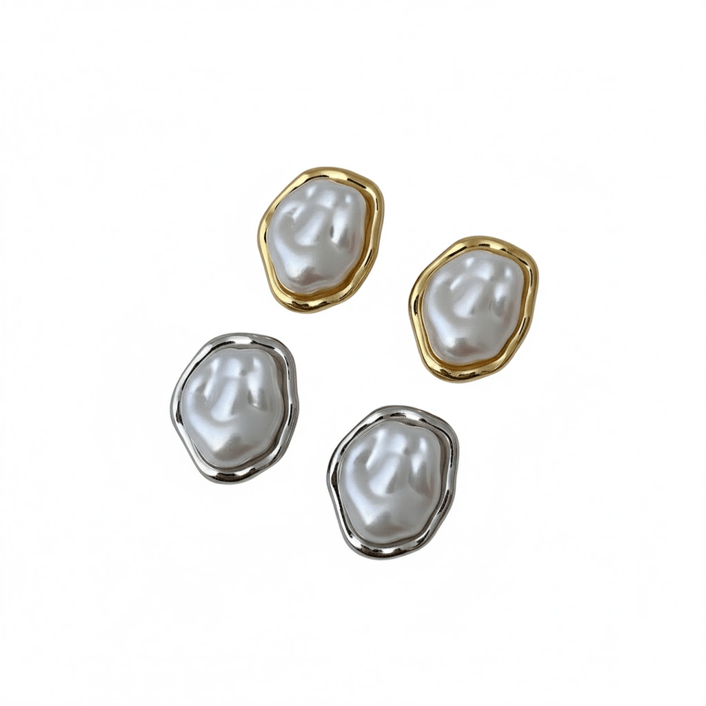 Boucle d'Oreille avec Pierre Blanche